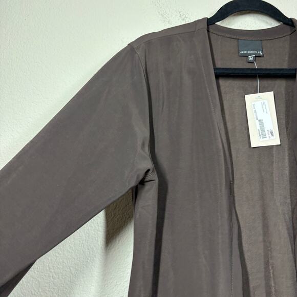 Also Known As Medium One Button Cardigan Brown Nylon Blend V Neck Long Sleeves - Picture 4 of 9